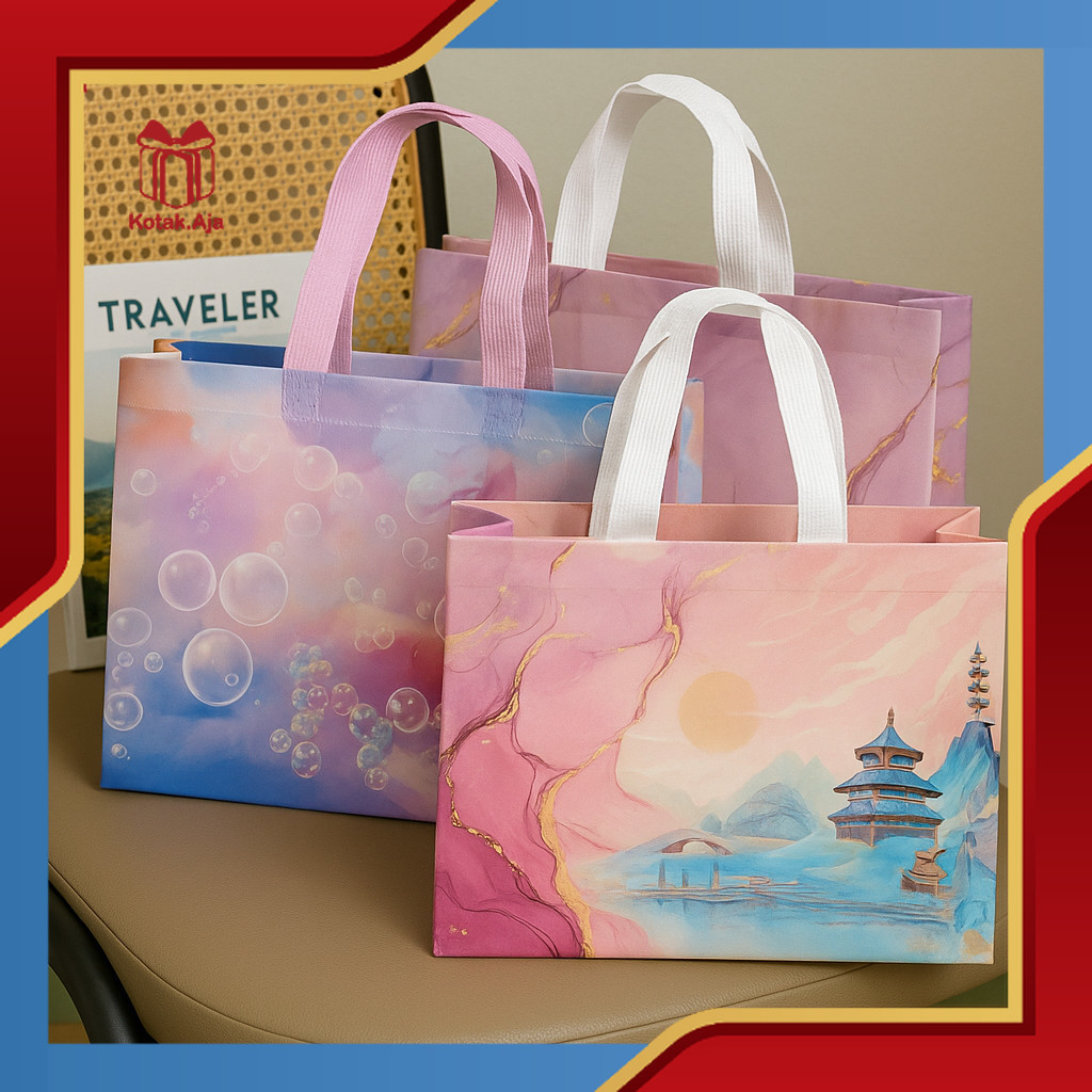 

Tas Spunbond / Goodie Bag Spunbond / Spoundbond Bag / Tas Belanja Spunbond Model Kotak Box Kantong I D