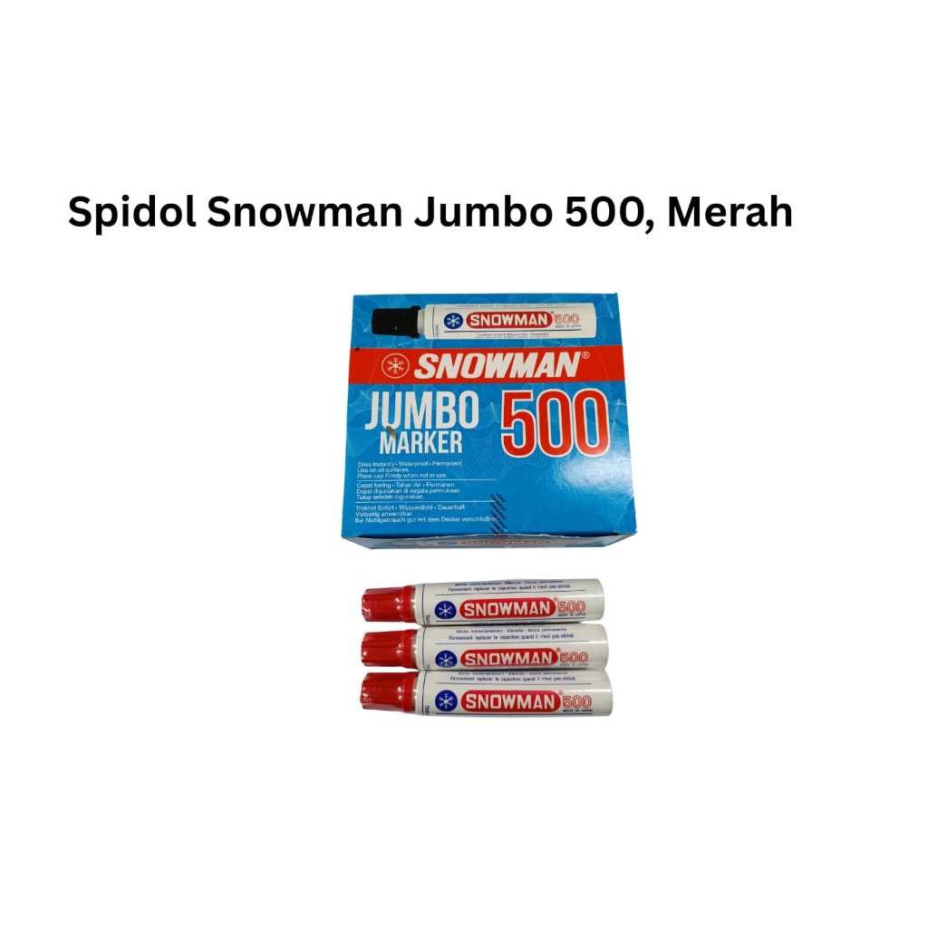 

Spidol JUMBO 500 Snowman, Permanent Marker (Hitam & Merah) - Per Pcs