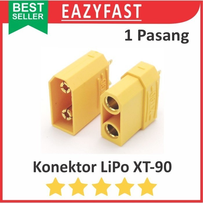 Konektor Baterai LiPo XT90 XT 90 Male Female Jack Socket Banana Plug Socket 1 Pasang Pair Battery RC