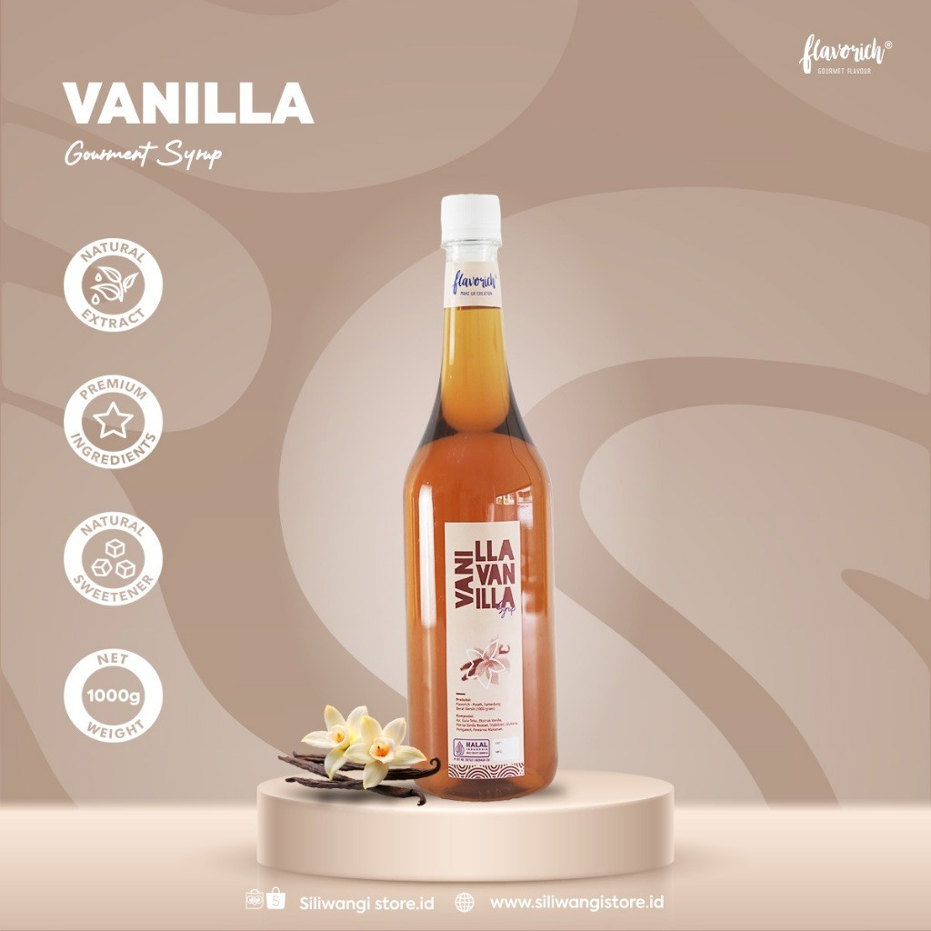 

JAMIN MURAH !!!FLAVORICH - Sirup Puree Vanilla 1000ml / Gourmet Syrup / Sirup Untuk Hotel, Restaurant and cafe.(BISA LANGSUNG ORDER)