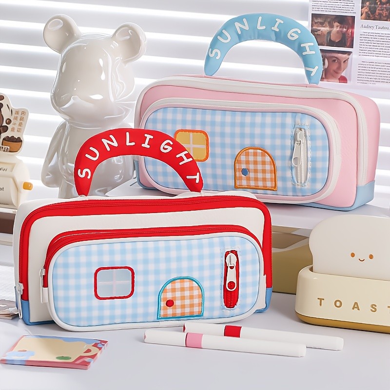 

Kotak Pensil Dopamin Kapasitas Besar - Desain Kartun Lucu dengan Karakter Menyenangkan, Penyelenggara Multi-Kompartemen untuk Perlengkapan Sekolah, Makeup & Travel Essentials