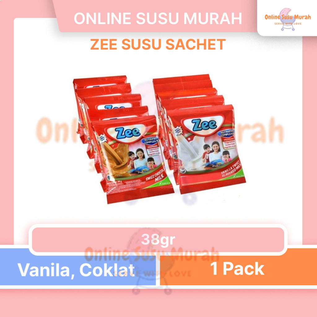 

New ZEE VANILA COKLAT 10 SACHET 37 GR SUSU PERTUMBUHAN 37 GR CHOCOLATE VANILLA SSSCPremium