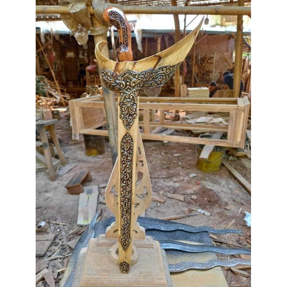 warangka keris ladrang ukir ukiran kayu jati termurah gratis lubang pakem solo 85248