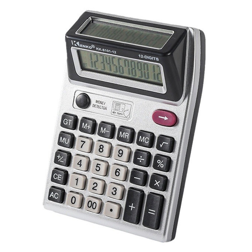 

Dual Screen 12 Digits Calculator Multifunctional Large Screen Display Mechanical Calculator Portable Stationery