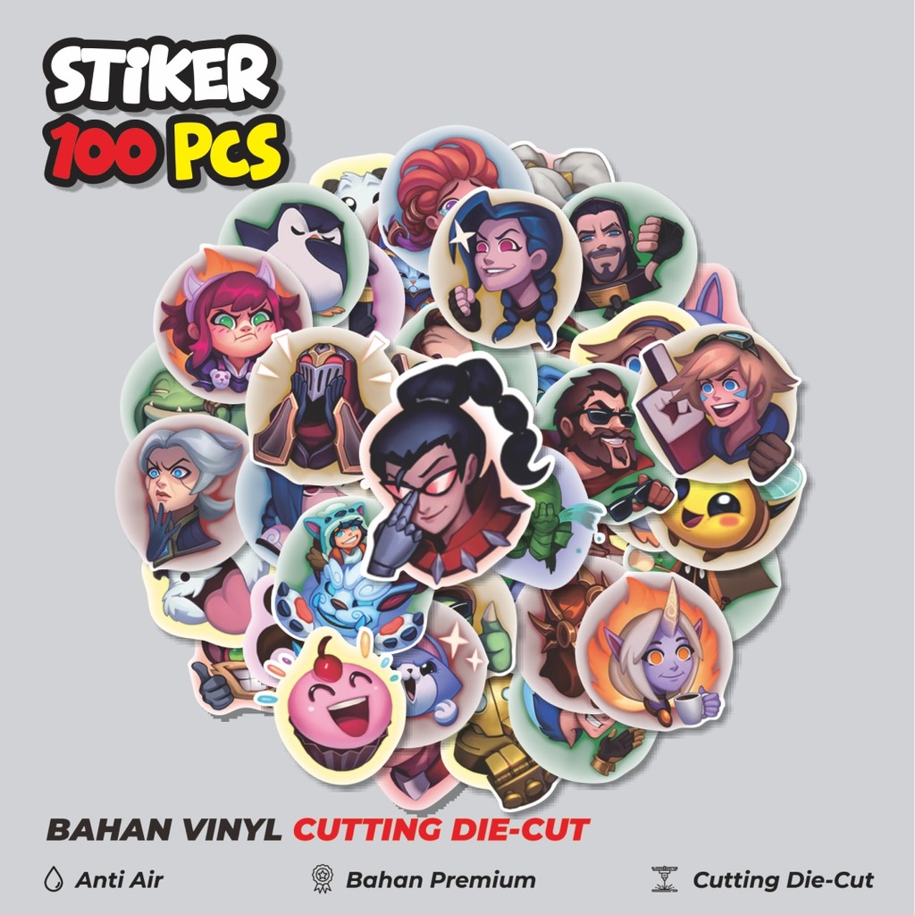

Terbaru! 50 pcs Stiker LOL Game Emoticon Dekorasi Lucu Kreatif untuk Notebook, Skateboard, HP