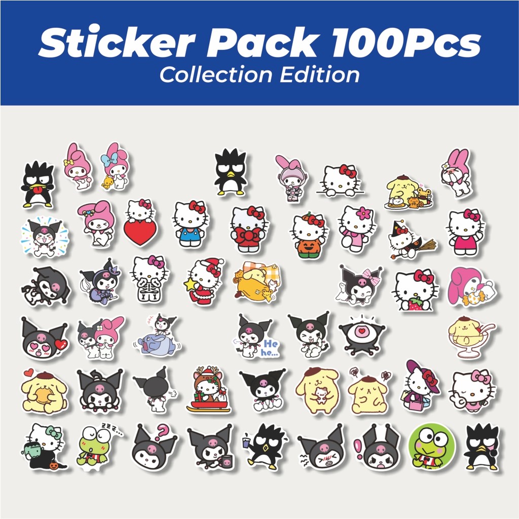 

Hot Stiker Kartun Sanrio Karakter Lucu Anti Air Stikers Berperekat Waterproof Sticker Decal Buat Motor Helm Buku Journal Koper Casing HP Laptop Botol Minum