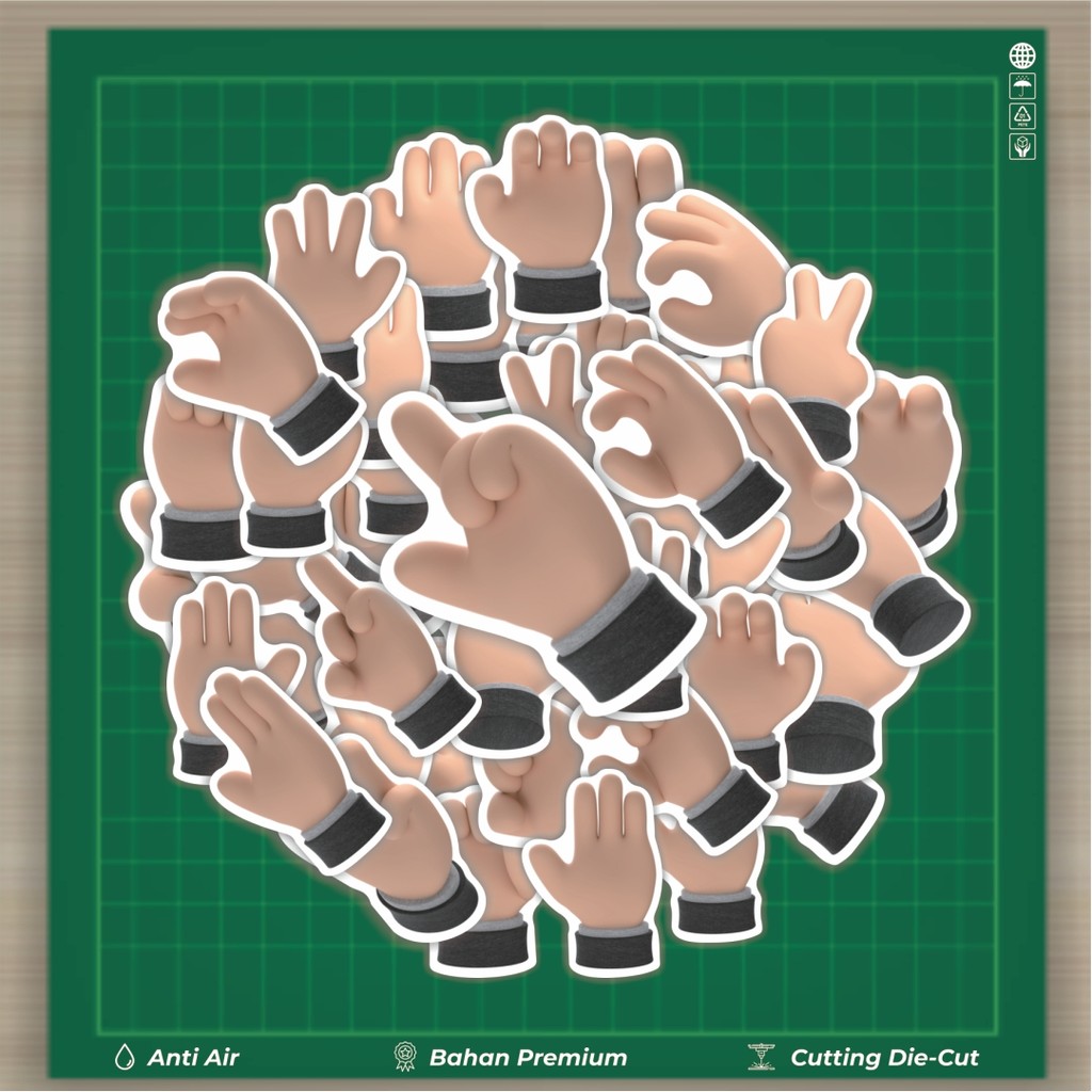

HOT 50 PCS STIKER Stiker Hands Tone [Nada Tangan] Stiker Fashion Cars Decal Dingin Kartu Album Custom Vinyl Anti Air- Sticker Aesthetic Buku Journal Koper Casing HP Tablet Laptop Helm Motor Botol Minum