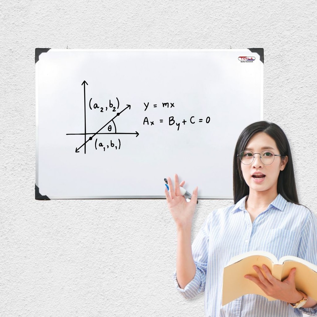 

Whiteboard Papan Tulis Putih Magnet Gantung Kantor Sekolah Rumah Belajar Ukuran 60x40 / 90x58 cm