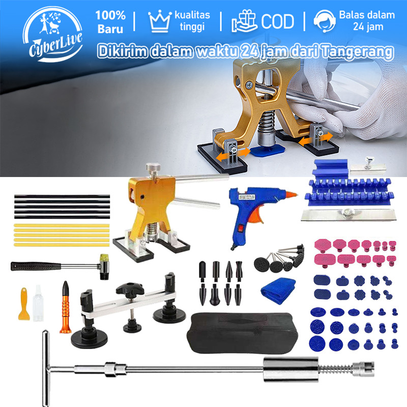 83pcs/Set Alat Penghilang Penyok Bentuk T Penarik Penyok Mobil Penarik Body Mobil Penyok Alat Penyok