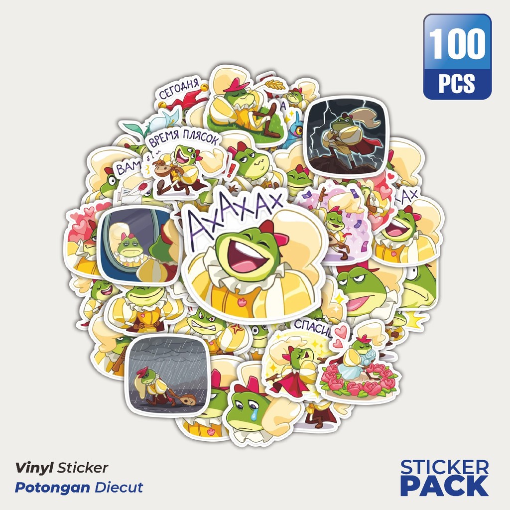 

Terbaru! 50 pcs Stiker Funny Karakter Jeanlouis The Frog Dekorasi Lucu Kreatif untuk Notebook, Skateboard, HP