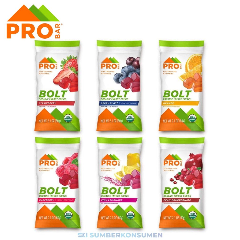 PROBAR Energy Chew Semua Rasa / Bolt Organic Electrolytes Chews Not Bar Gel