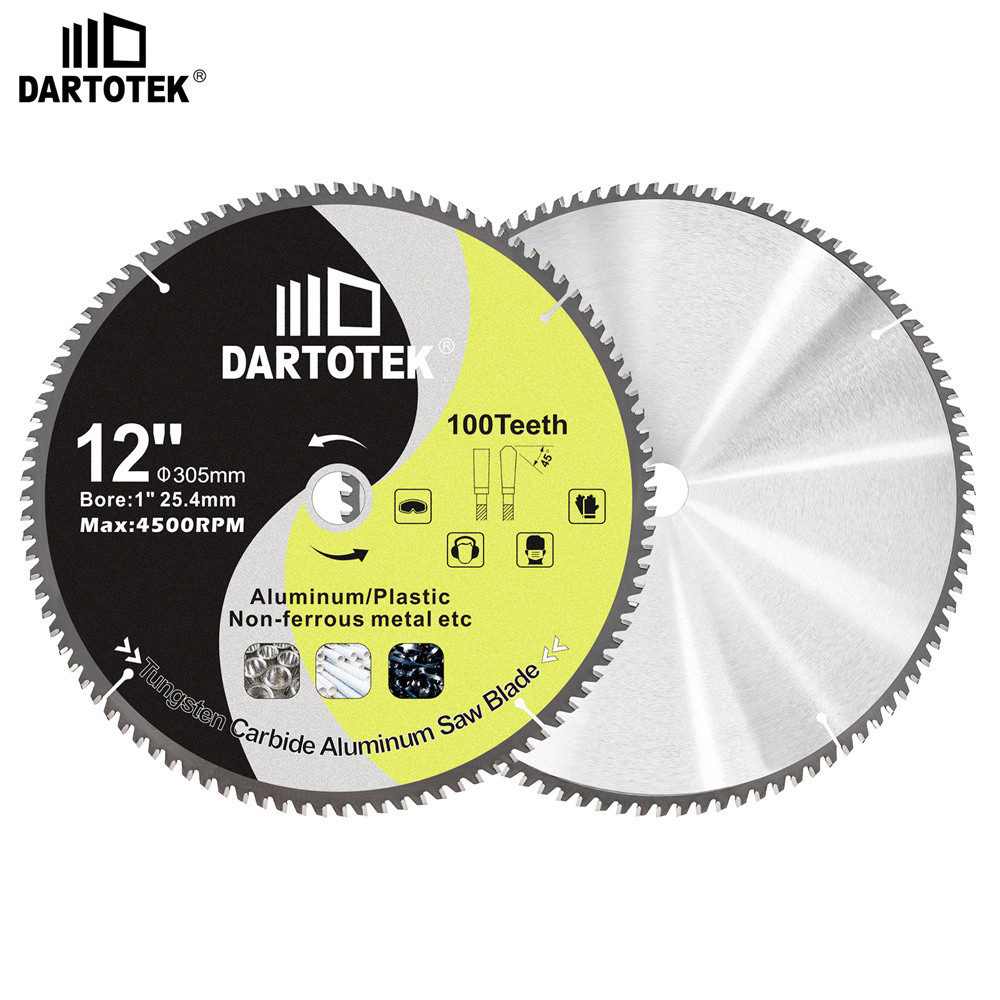 

DARTOTEK 1Pc Hard Alloy Cutting Disc TCG Teeth Circular Saw Blade For Cutting Aluminium Plastic Dia184/255/305MM Plate Cutter