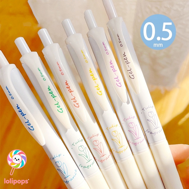 

Ins Gel Pen Pulpen Gel Retractable Tinta Hitam 0.5mm//pulpen aesthetic