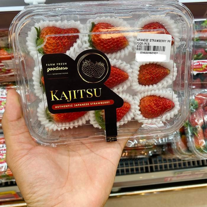 

Buah Strawberry jepang kajitsu super red | japanese strawberry sweet 170 grm