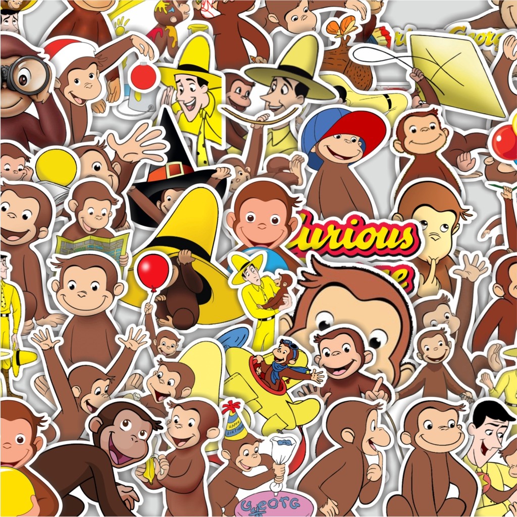 

Stiker Cutting Pack Stiker Kartun Curious George Isi 100Pcs Series Aesthetic Lucu Keren Untuk Koper Bahan Vynil