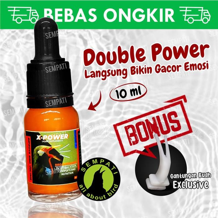 Vitamin burung x-power liquid suplemen obat penambah stamina penggacor - FREE GTG BUAH [terlaris]