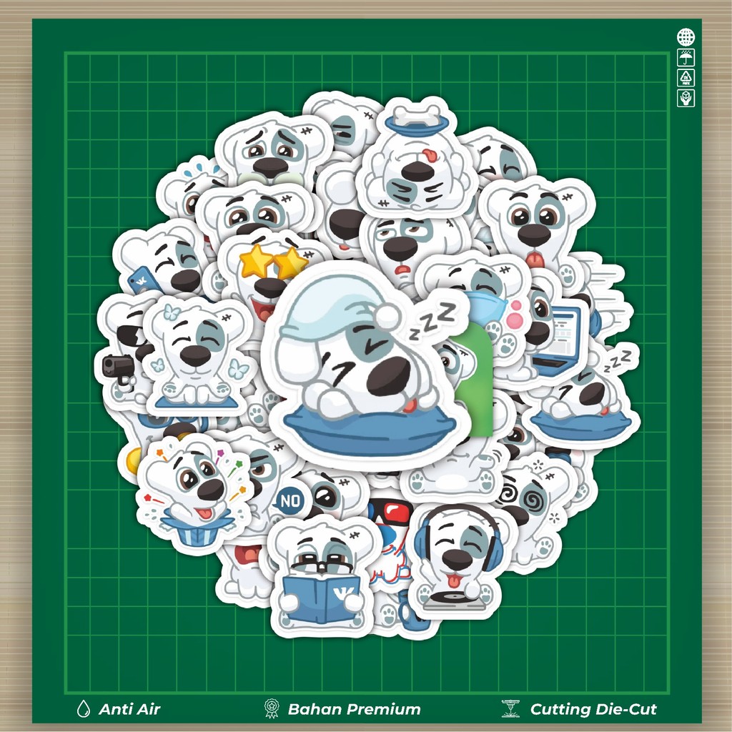 

HOT 50 PCS STIKER Funny Character Spotty The Cute Dogo Stiker Fashion Cars Decal Dingin Kartu Album Custom Vinyl Anti Air- Sticker Aesthetic Buku Journal Koper Casing HP Tablet Laptop Helm Motor Botol Minum