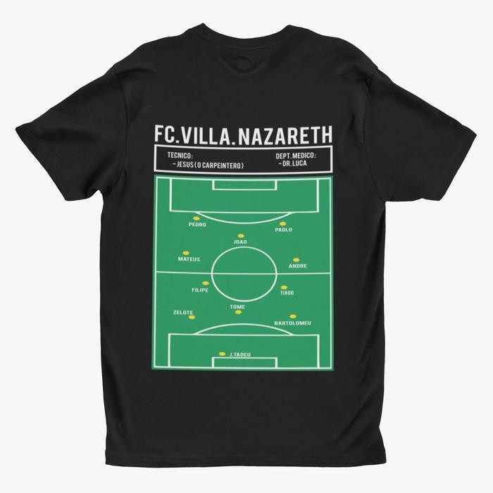 (COD) Kaos Rohani Kristen FC Villa Nazareth Jesus and Disciples T-Shirt Tee Unisex Black - S