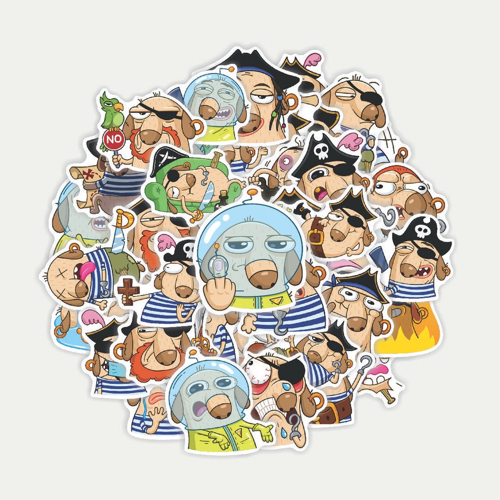 

Sticker Pack Stiker Kartun Pirate Diggie | Sticker TUMBLR | Stiker LAPTOP KOPER HELM