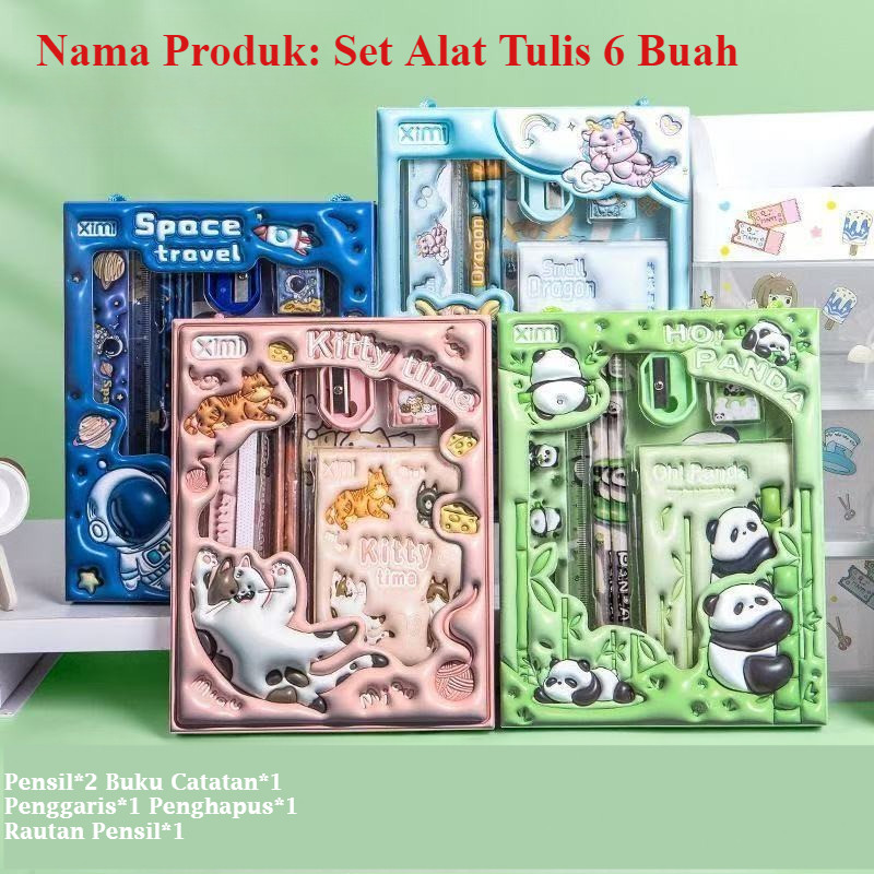 

Pensil Set Kotak 6 Pcs Alat Tulis Sekolah Anak Berkarakter Lucu - Perlengkapan Belajar Terbaik untuk Tahun Ajaran Baru