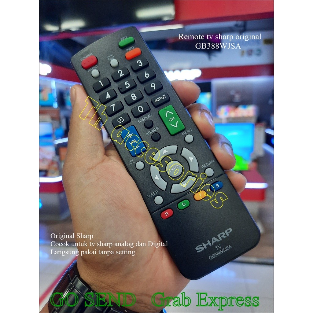 TERLARISRemote tv Sharp Analog dan Digital tv Original GB388WJSA