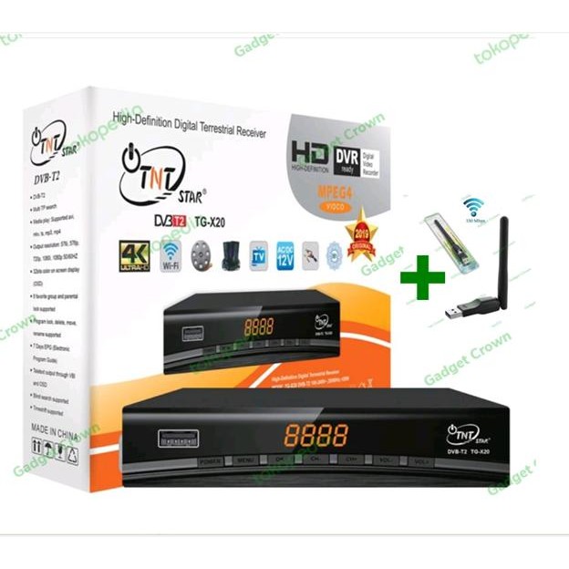 SET TOP BOX STB TV Digital DVB T2 TNT STAR TG-X20 - STB+Wifi Antena