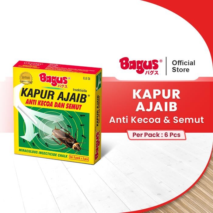 

Bagus Kapur Ajaib Anti Semut & Kecoa - 6 batang / pack - Single Pack