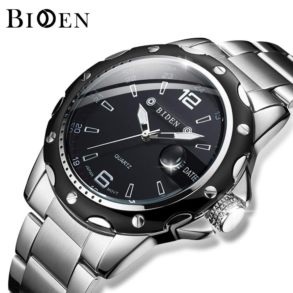 BIDEN Jam Tangan Pria Anti Air Original Olahraga Kalender Kuarsa 0012