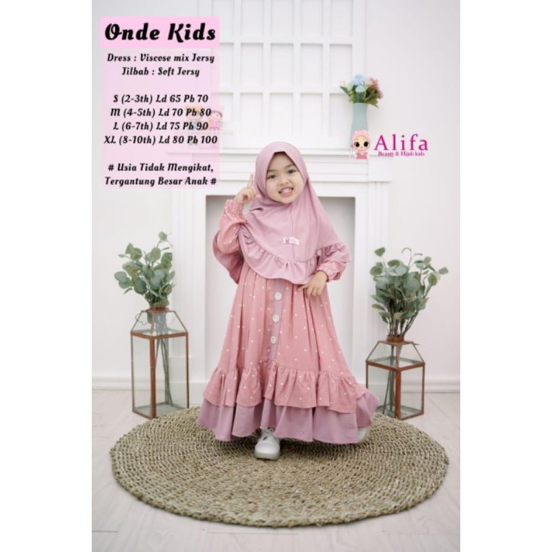 ONDE SET KIDS (Gamis Anak Polkadot)  Alifa alya store