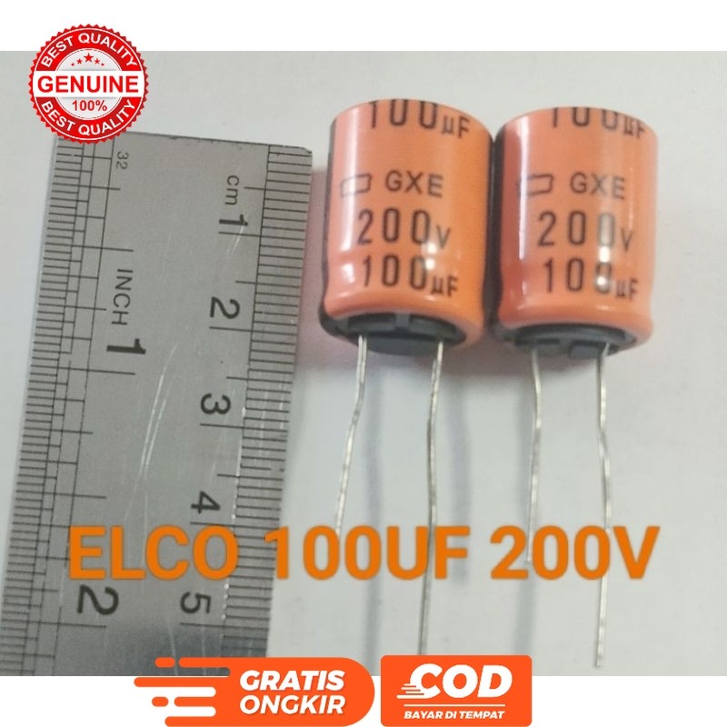 ELCO ELKO 100UF 100 UF 200V 200 VOLT