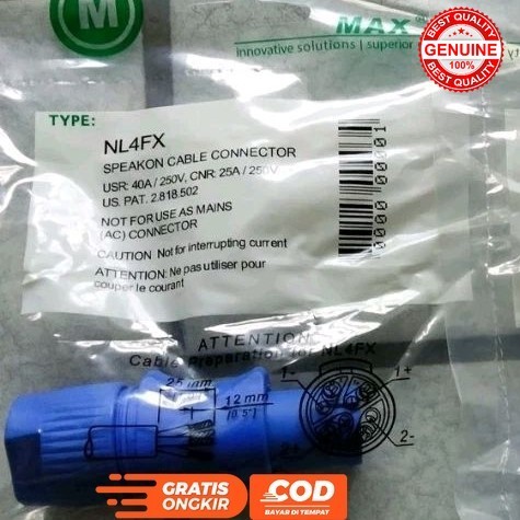 MAX JACK SPEAKON MAX JEK SPIKON BIRU