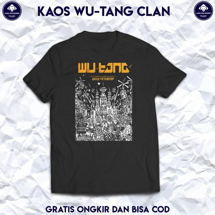 (COD) Kaos Wu-Tang Clan Original. Kaos Musik Baju Hip Hop Rap Wu-Tang Clan. - S