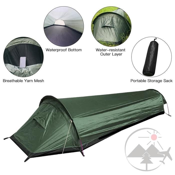 PROMO  Ultralight Bivy Backpacking Tent / Tenda ringan kecil mini import