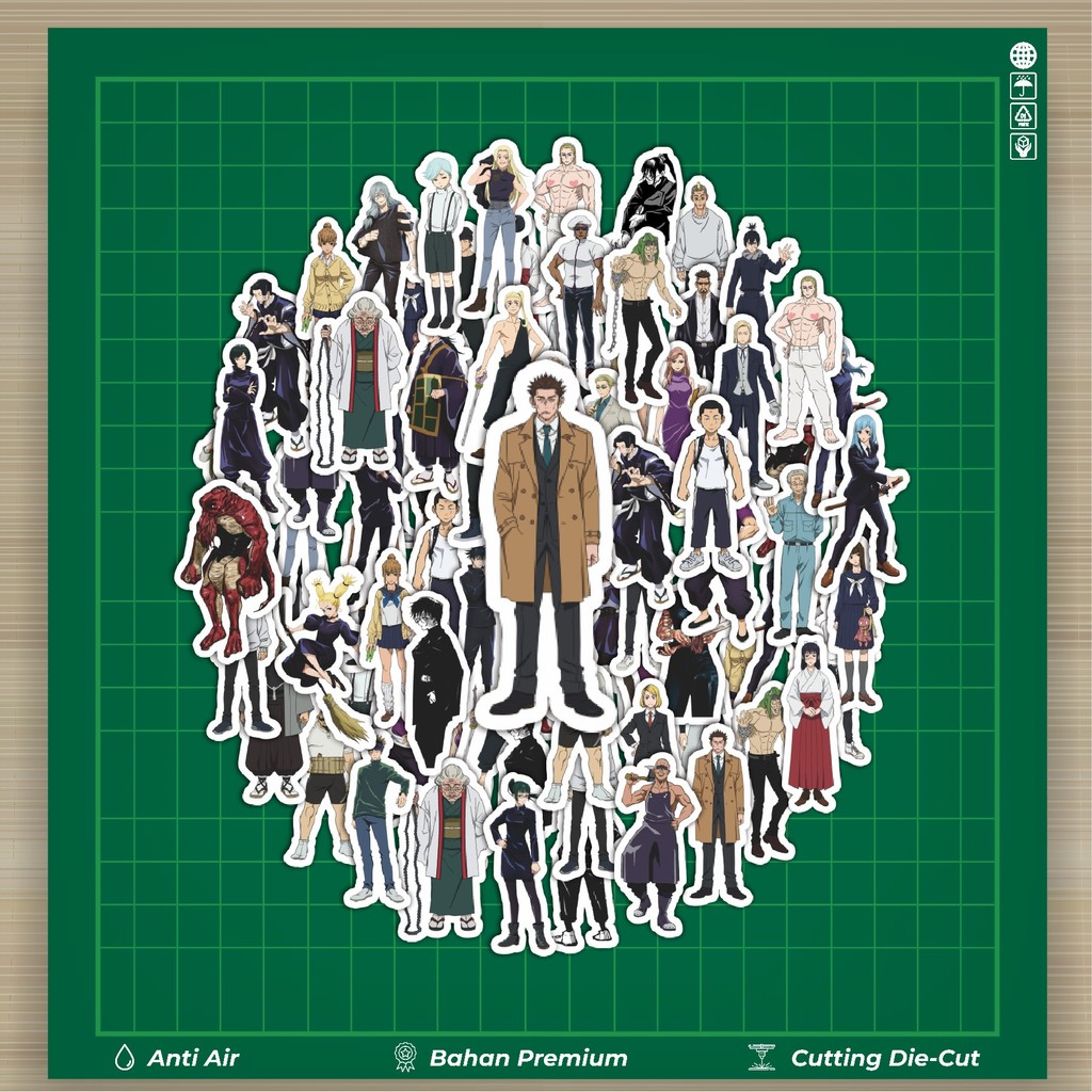 

HOT 50 PCS Stiker Anime Anime Jujutsu Kaisen V2 Stiker Fashion Cars Decal Dingin Kartu Album Custom Vinyl Anti Air- Sticker Aesthetic Buku Journal Koper Casing HP Tablet Laptop Helm Motor Botol Minum