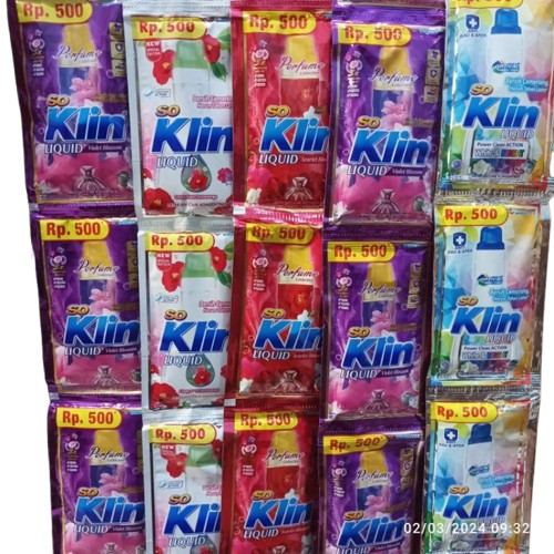 (12 SACHET) SOKLIN CAIR LIQUID KEMASAN 500