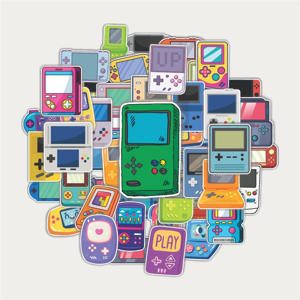 

Sticker Pack Stiker Konsol Game - Gamebot Cartoon | Sticker TUMBLR | Stiker LAPTOP KOPER HELM