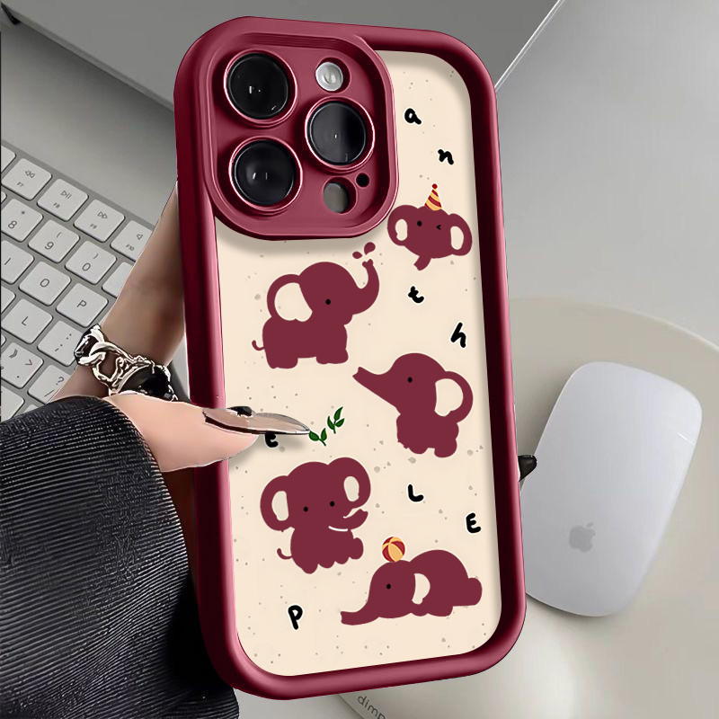 Gajah kecil untuk case oppo reno 4f 5f 5 6 7 8 7z 8z 8t 11 12f 4g 5g casing hp Lucu manis SoftCase W