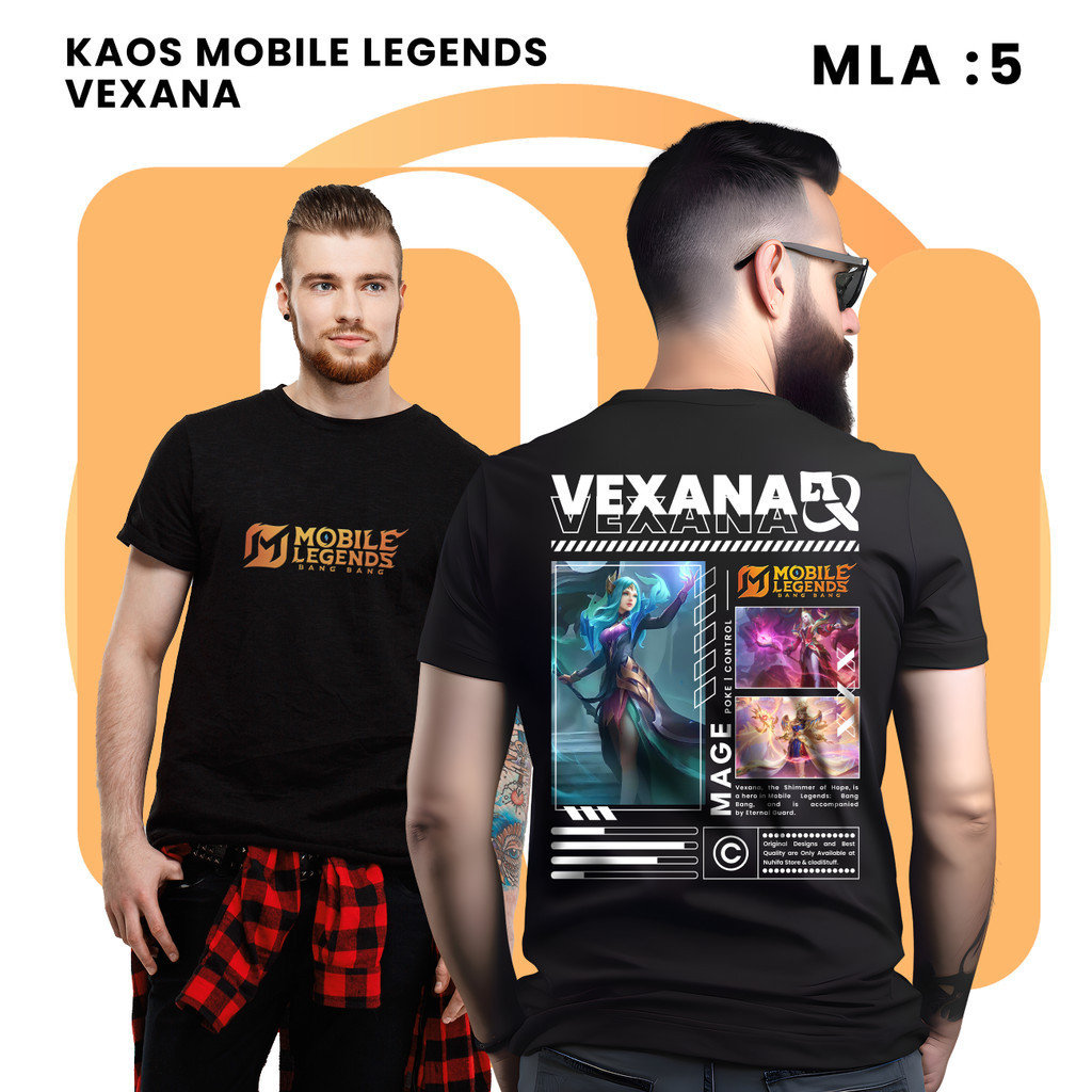 Kaos VEXANA Mobile Legends Lengan Pendek Distro - Baju Gaming ML MLBB