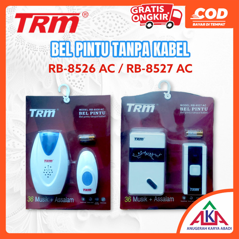 TRM Bel Pintu Wireless EU Plug Tanpa Kabel 36 Nada + Assalam Waterproof