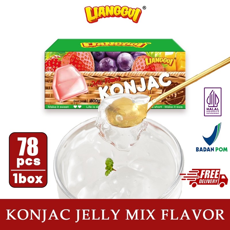 rgl - Lianggui - ‌Konjac Jelly Cemilan Cocok untuk Semua Usia Enak Sehat Diet Sehat & Snack Halal ma