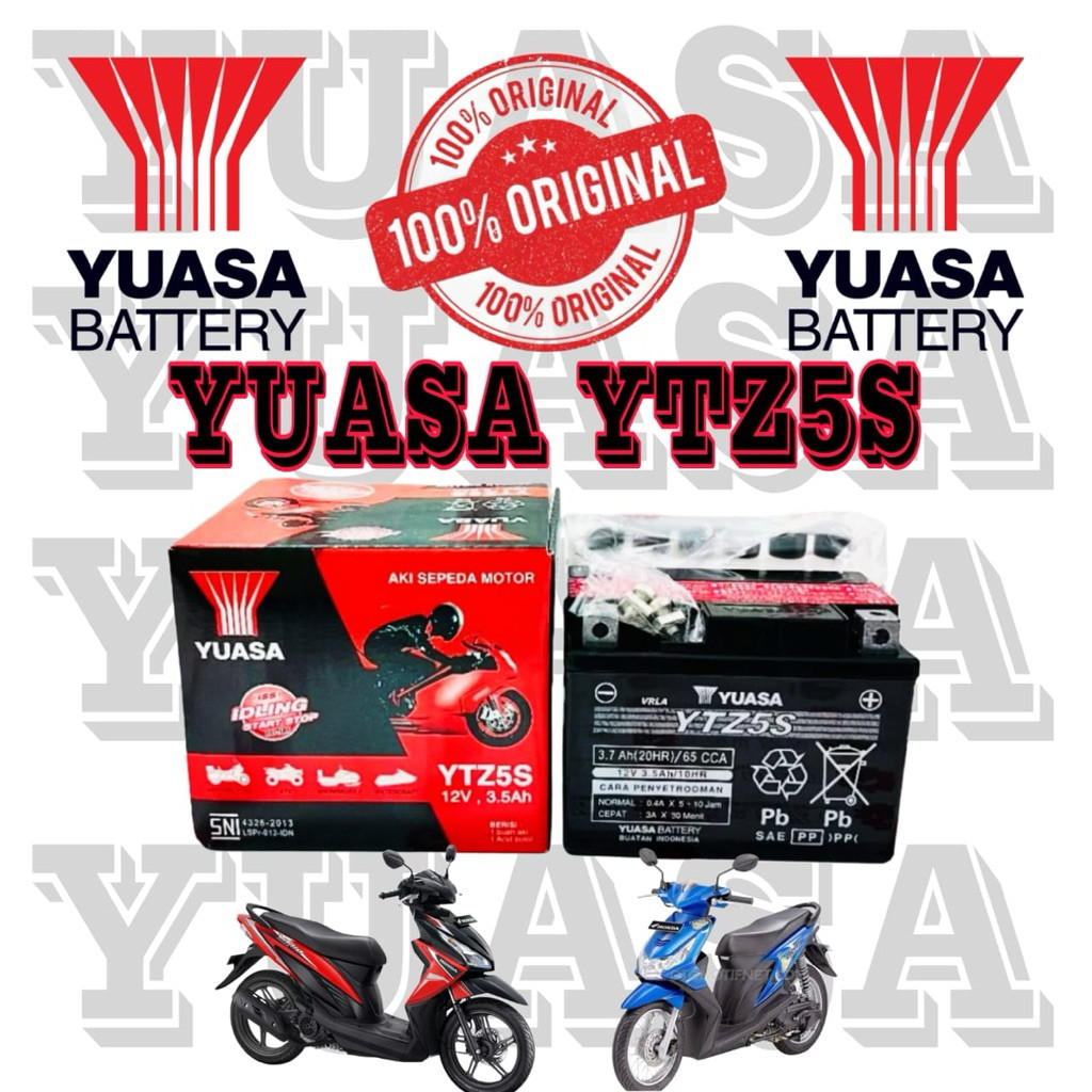 AKI YUASA YTZ5S SCOOPY , BEAT(NON ISS) , BEAT KARBU , VARIO 110 , XEON , KHARISMA , SKYWAVE , SKYDRI