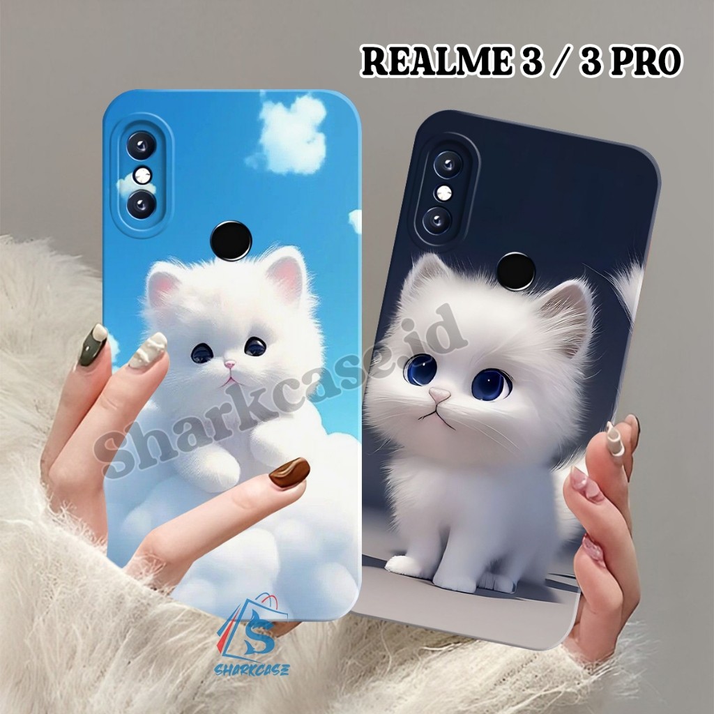 Case Realme 3 / 3 PRO / 5 PRO / 5 / 5i / 5s / C3 / C2 / C1 Motif Kucing Cute Terbaru Kekinian -  Cas