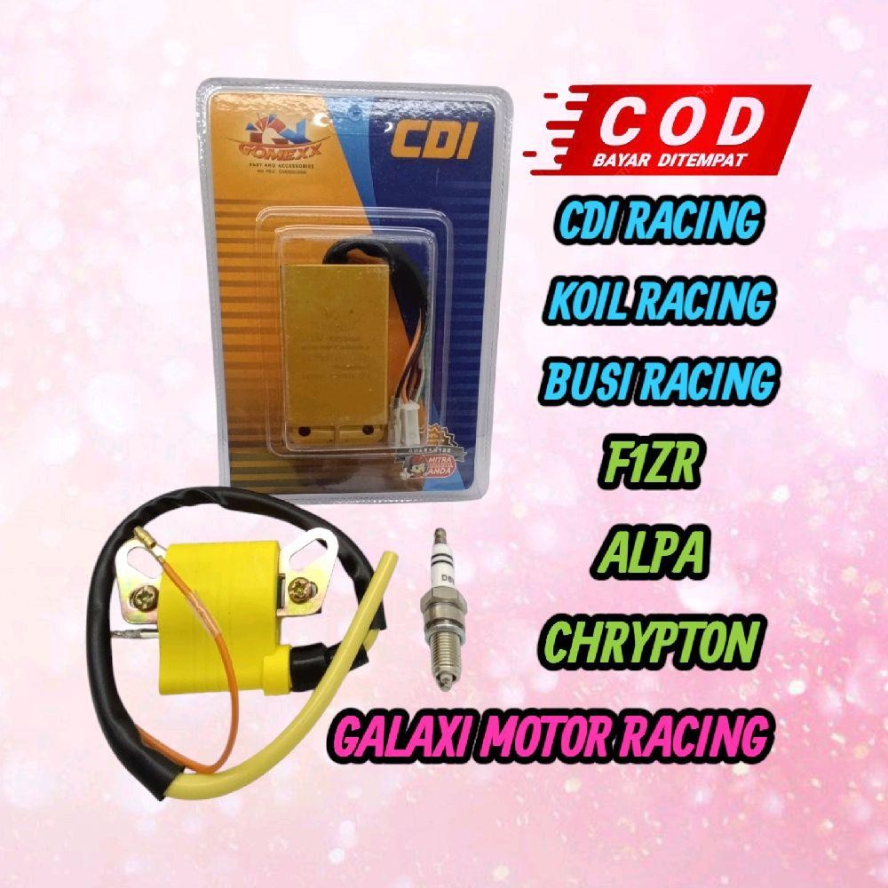 PAKET UPGRADE CDI RACING F1 ALFA F1ZR FORCE 1 CDI RACING KOIL RACING BUSI RACING TENAGA NAIK 20% Mot