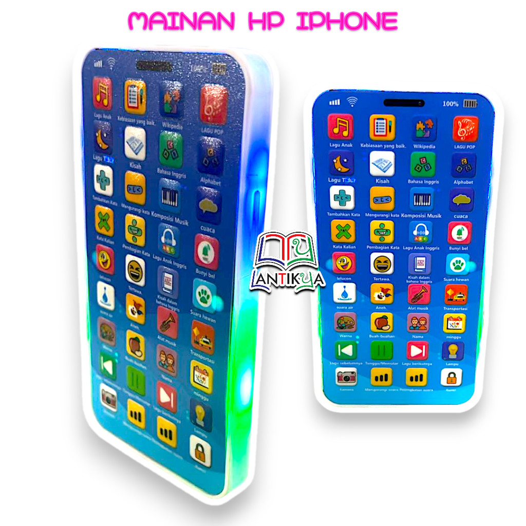 MAINAN PUZZLE MOBILE PHONE 001 TOYS / MAINAN HP SMARTPHONE ANAK / MAINAN HP IPHONE BISA DI CHARGE / 