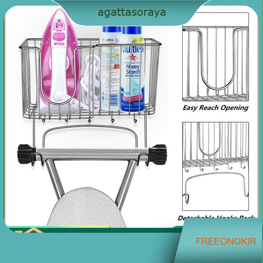 Rak Setrika Besi Gantung Multifungsi Serbaguna Rak Setrika Dinding Dengan Pengait / Tatakan Setrika 
