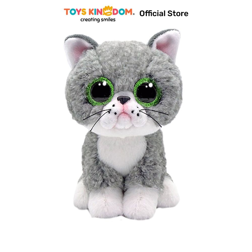 Toys Kingdom Ty Beanie Boos Boneka Hewan Cat Reguler Ty95327 - Abu-Abu Toys Kids Toy Boneka Kain Kar