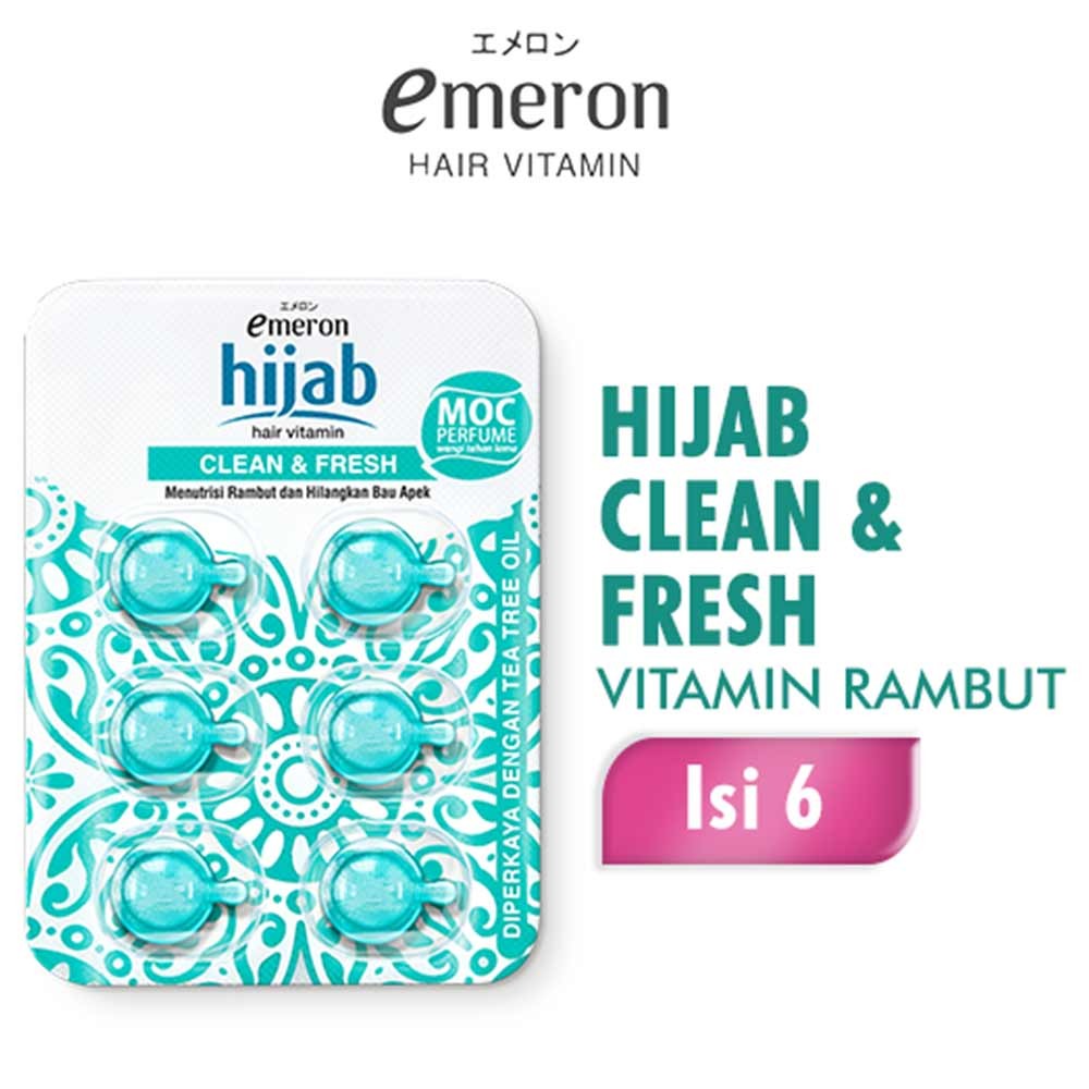 EMERON HAIR VITAMIN (HIJAU) HIJAB CLEAN & FRESH 6X1mL