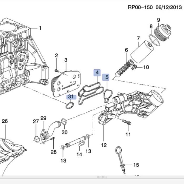 SEAL SIL OIL COOLER CHEVROLET CRUZE ORLANDO BEST