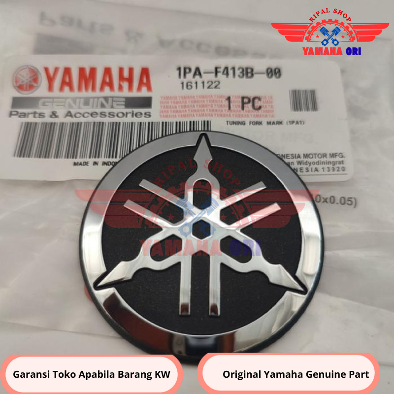 Logo Emblem Cover Tangki silver dan gold Yamaha Vixion New NVL 1PA-F413B-00 1PA-F413B-10