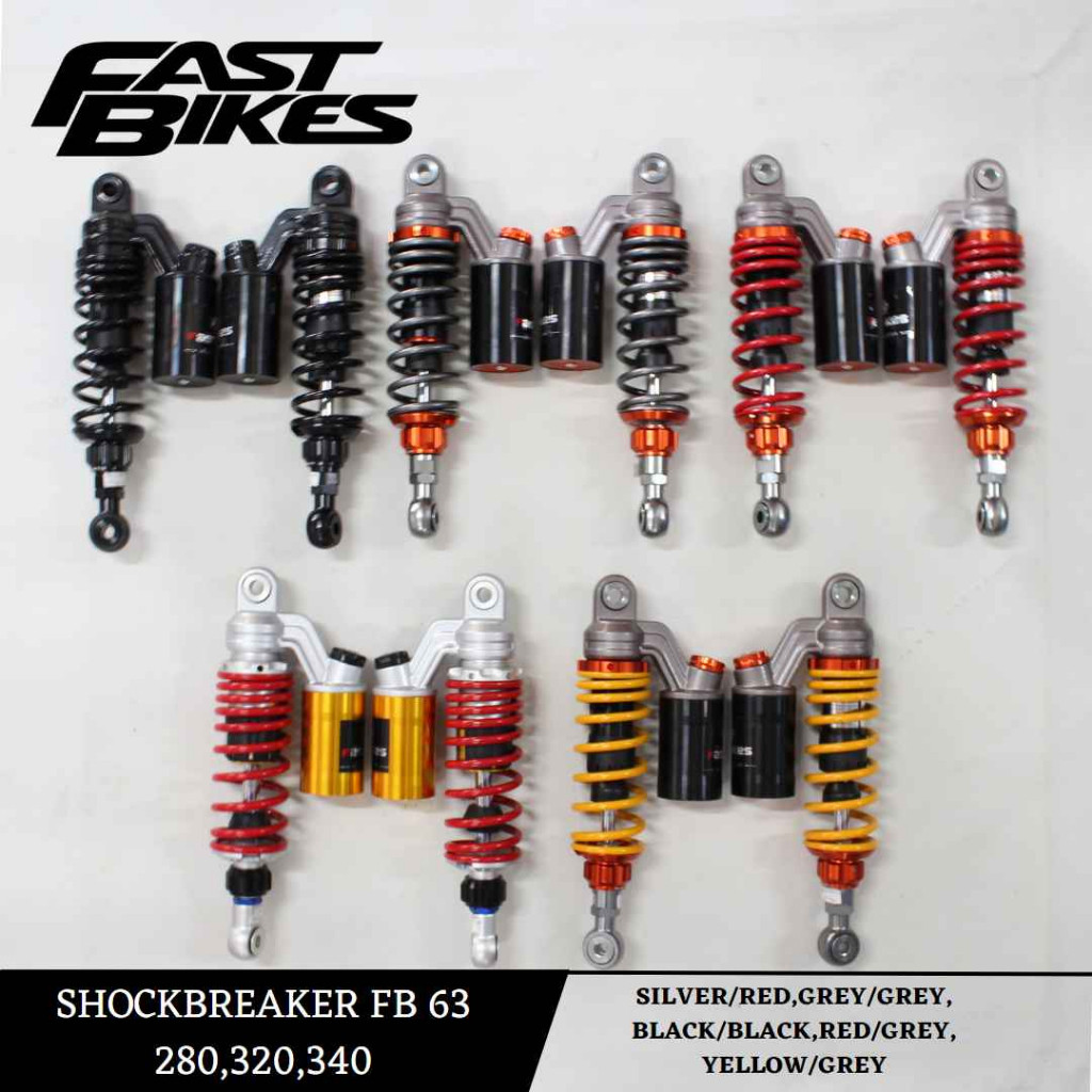 Shock Tabung Atas Fast Bikes Ukuran 280 320 340mm Universal Shockbreaker Matic Bebek LuckyStarMotor 